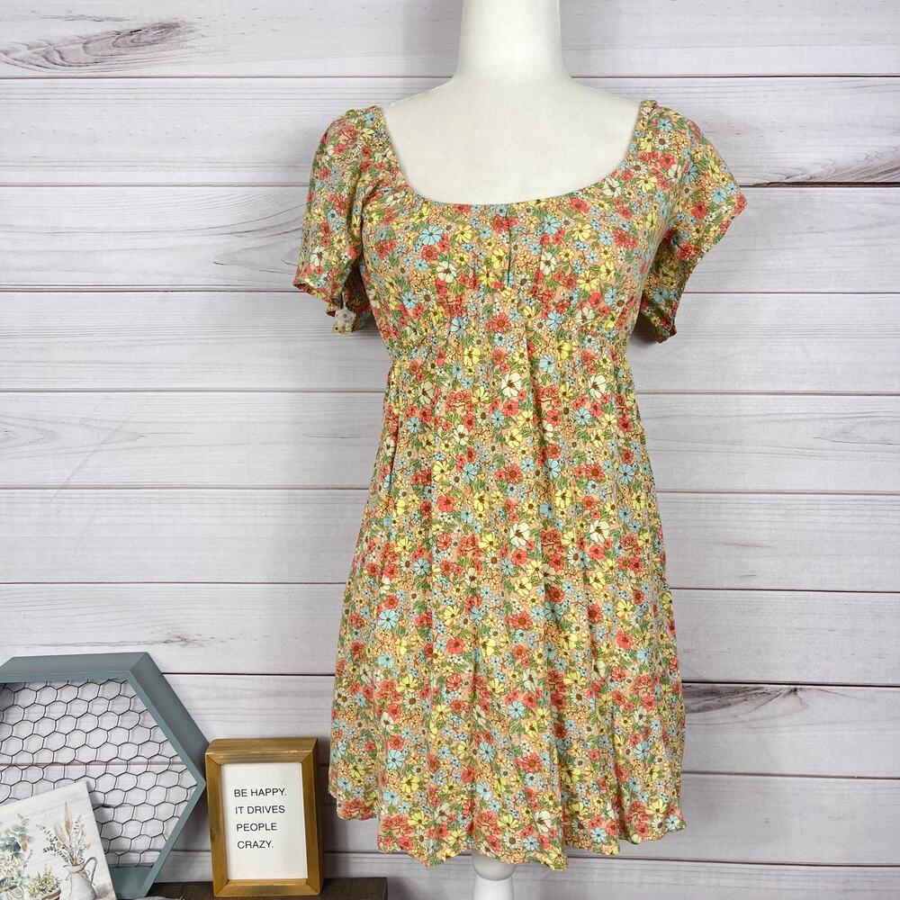 Rip Curl Yellow Floral Mini Dress